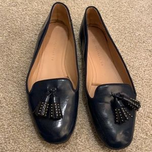 Zara navy loafers